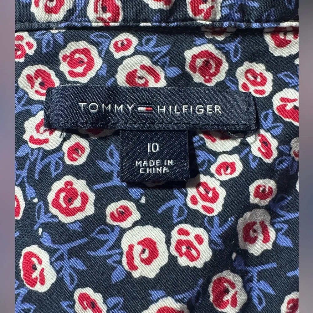 Tommy Hilfiger Sheath Belted Button Down Midi Dress Sleeveless Collar Size 10 - Picture 3 of 8